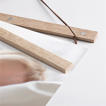 Affiche naissance notre joie - Détail des supports en bois