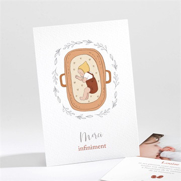 Remerciement naissance petit couffin magnet