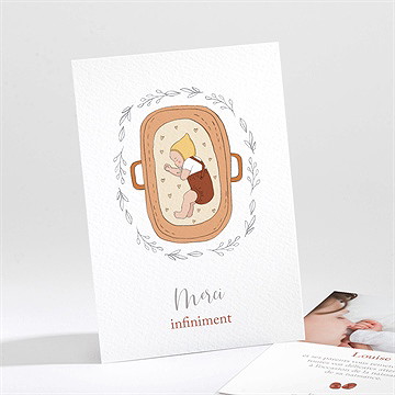 Remerciement naissance petit couffin