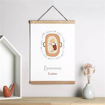 Affiche naissance petit couffin - Mise en situation