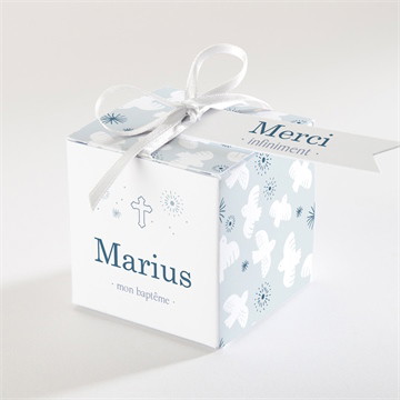 Boîte de dragées baptême horizons