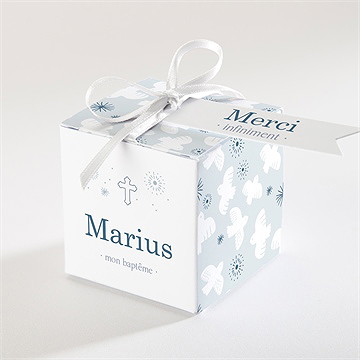 Boîte de dragées baptême horizons