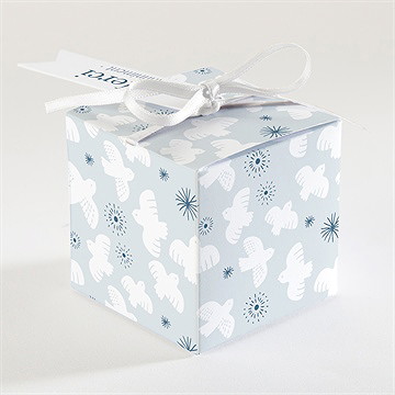 Boîte de dragées baptême horizons - Dos de la boîte