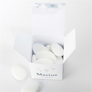 Boîte de dragées baptême horizons - Intérieur de la boîte