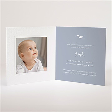 Faire-part de baptême douce espérance - Intérieur du faire-part