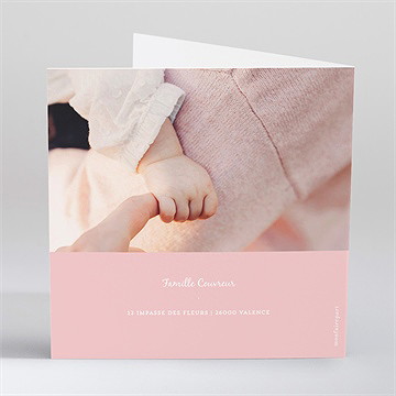 Faire-part de baptême divin - Dos du faire-part