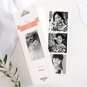 Faire-part communion beauté essentielle photomaton