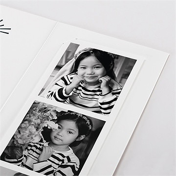 Faire-part communion beauté essentielle photomaton - Détail du faire-part