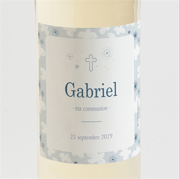 Etiquette de bouteille communion vertige dorure