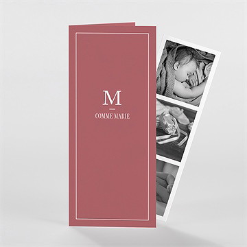 Faire-part de baptême polaroid chic ! photomaton