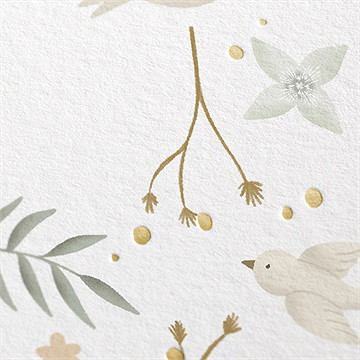 Faire-part naissance célébration dorure - Marquage à chaud OR