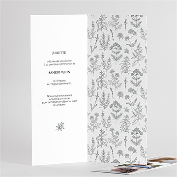 Faire-part communion rayonnement photomaton - Détail de l'intérieur