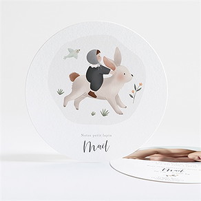 Faire-part naissance petite escapade ronde