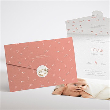 Faire-part naissance instants de vie enveloppe