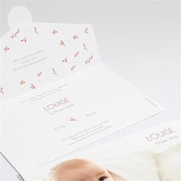 Faire-part naissance instants de vie enveloppe - Intérieur du faire-part