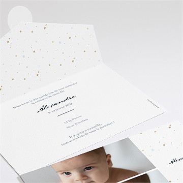 Faire-part naissance étoile enveloppe - Intérieur du faire-part