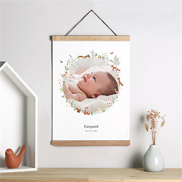 Affiche naissance gaiement - Mise en situation