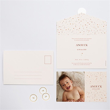 Faire-part naissance mon etoile enveloppe - Vue d'ensemble
