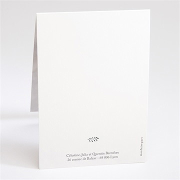 Faire-part naissance en rouge et noir pli décalé - Dos du faire-part