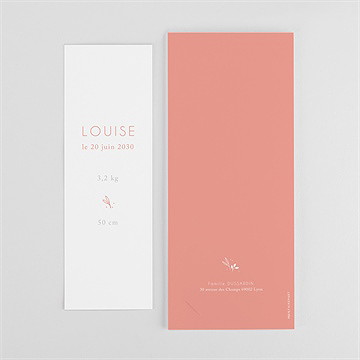 Faire-part naissance instants de vie photomaton - Dos du faire-part