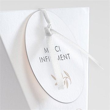 Boîte de dragées baptême initiales d'or étui - Détail de la boîte