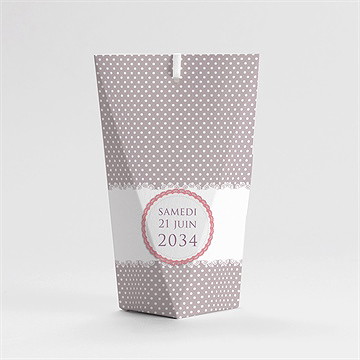 Boîte de dragées baptême rondeur et douceur étui - Dos de la boîte