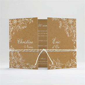 Invitation anniversaire de mariage partageons