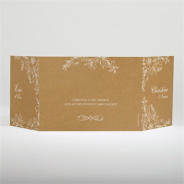 Invitation anniversaire de mariage partageons - Dos du faire-part