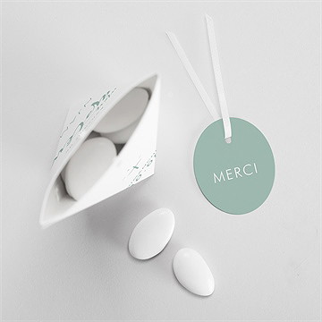 Boîte de dragées baptême jeu de mots étui - Intérieur de la boîte