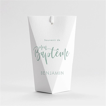 Boîte de dragées baptême jeu de mots étui - Dos de la boîte