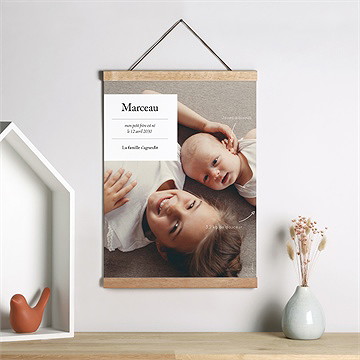 Affiche naissance petite beauté - Mise en situation