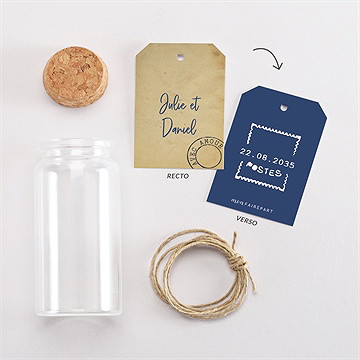 Mignonette mariage notre télégramme étiquette - Vue d'ensemble