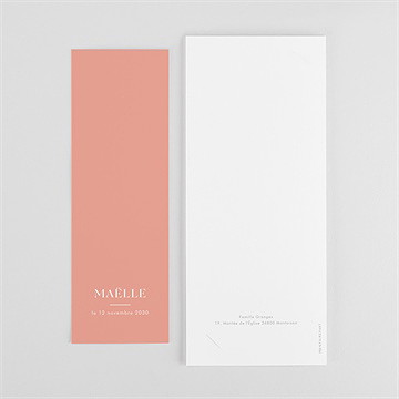 Faire-part naissance simple incrustation photomaton - Dos du faire-part