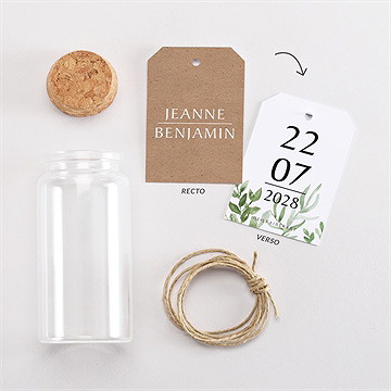 Mignonette mariage nature chic étiquette - Vue d'ensemble