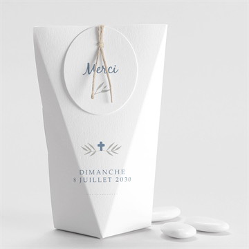 Boîte de dragées baptême mosaïque de photos étui