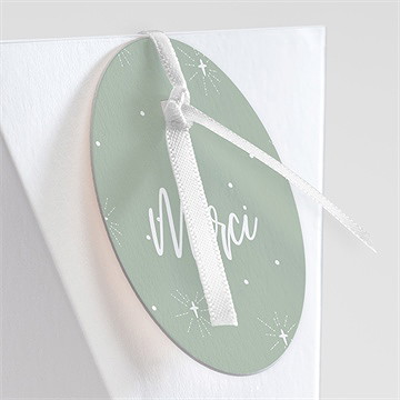 Boîte de dragées baptême tendre scène étui - Détail de la boîte