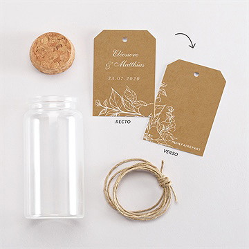 Mignonette mariage belle découverte étiquette - Vue d'ensemble