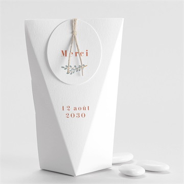 Boîte de dragées baptême joie de la foi étui