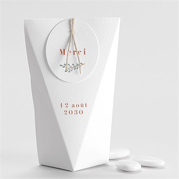 Boîte de dragées baptême joie de la foi étui