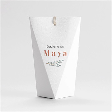 Boîte de dragées baptême joie de la foi étui - Dos de la boîte