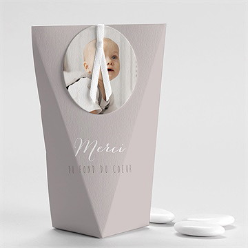 Boîte de dragées baptême jolie frimousseétui