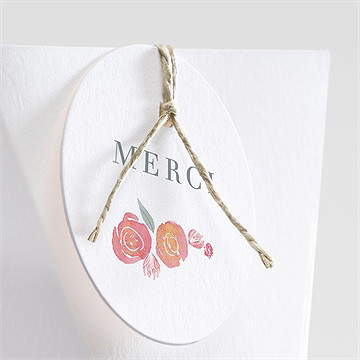 Boîte de dragées baptême cadre de fleurs étui - Détail de la boîte