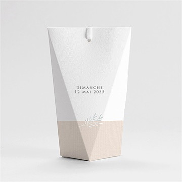 Boîte de dragées baptême poésie minimaliste étui - Dos de la boîte