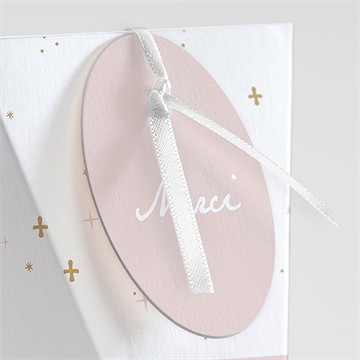 Boîte de dragées baptême simple design étui - Détail de la boîte