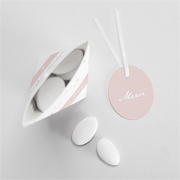 Boîte de dragées baptême simple design étui - Intérieur de la boîte