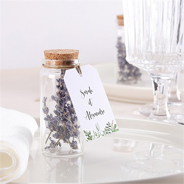 Mignonette mariage balade champetre étiquette - Mise en situation