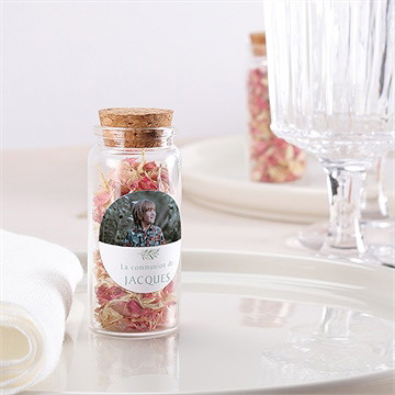 Mignonette communion végétal et dorure sticker - Mise en situation