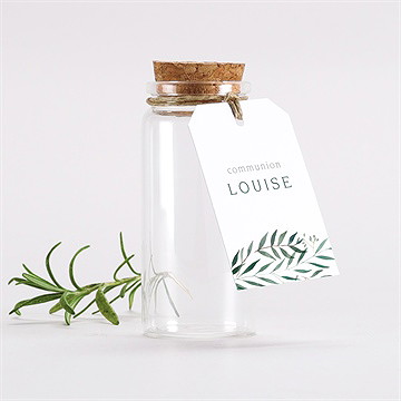 Mignonette communion touche champêtre étiquette