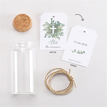 Mignonette communion en grâce étiquette - Vue d'ensemble