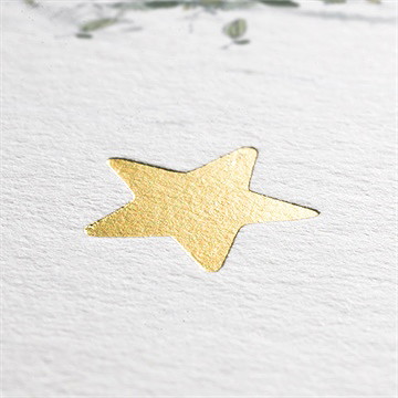 Faire-part naissance ma petite clairière dorure - Marquage à chaud OR